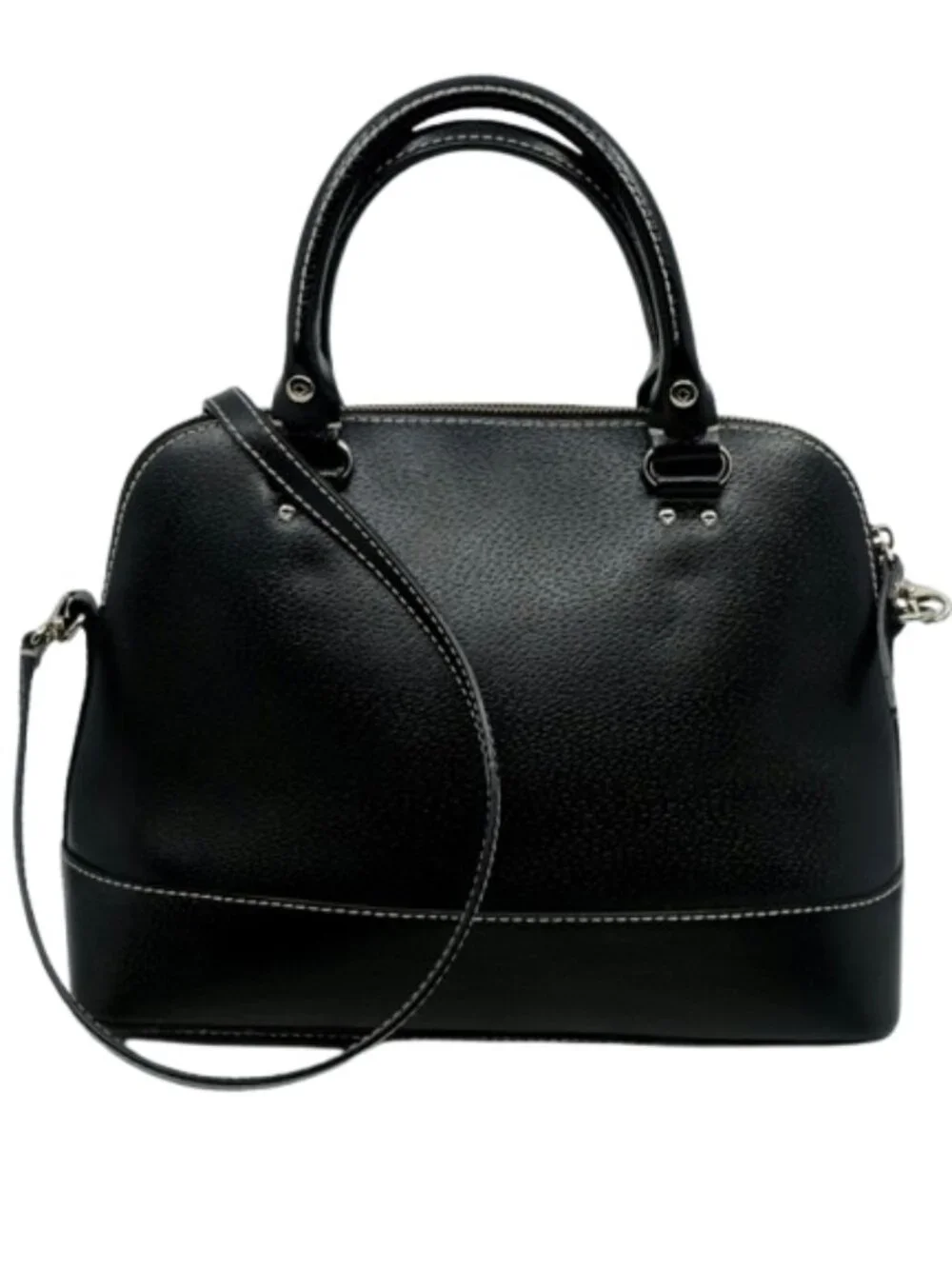 KATE SPADE~Wellesley Rachelle~BLACK PEBBLED LEATHER SATCHEL BAG